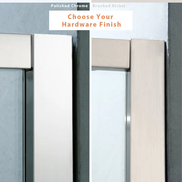 34-1/8'' W X 72'' H Shower Door And Enclosure Semi-Frameless Neo-Angle Hinged Kichae USA