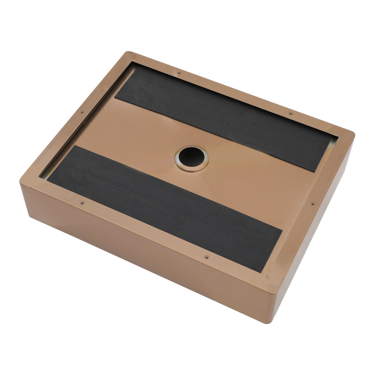 Kichae 19 x 15 Inch Vessel Sink, Rose Gold Stainless Steel Above Counter Rectangular Basin with Pop Up Drain Kichae USA