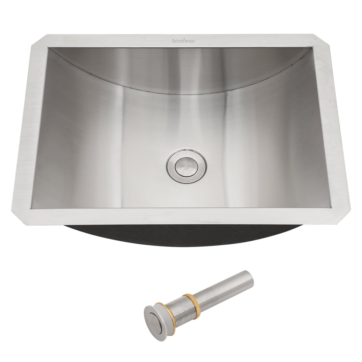 Kichae 18 Inch Bathroom Sink, Stainless Steel Undermount Rectangular Lavatory Basin with Drain Kichae USA