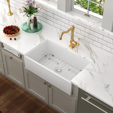Load image into Gallery viewer, 36&#39;&#39; L x 20&#39;&#39; W White Porcelain Farmhouse/Apron Kitchen Sink with Accessories Lordear
