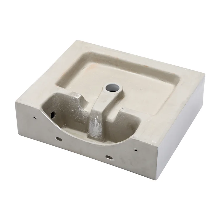 20''Wx18''Dx5-1/2''H Bathroom Vessel Sink White Ceramic Rectangular Wall-Mounted With Right Angle Kichae USA