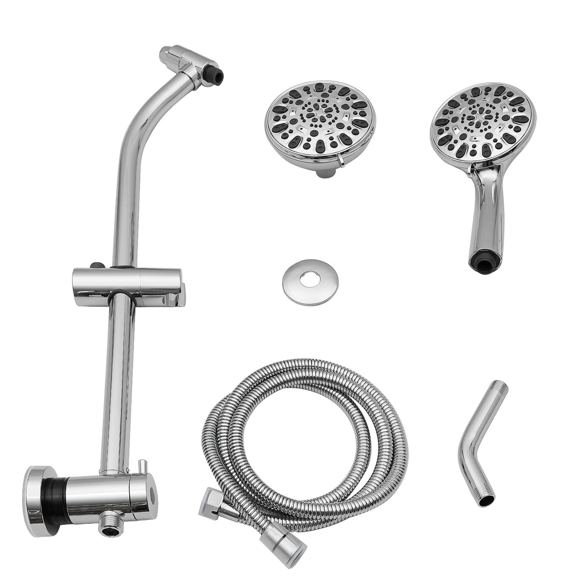 5 Inch Rainfall Round Shower System with Handheld Shower 7 Spray Multi Function Dual Shower Head Kichae USA