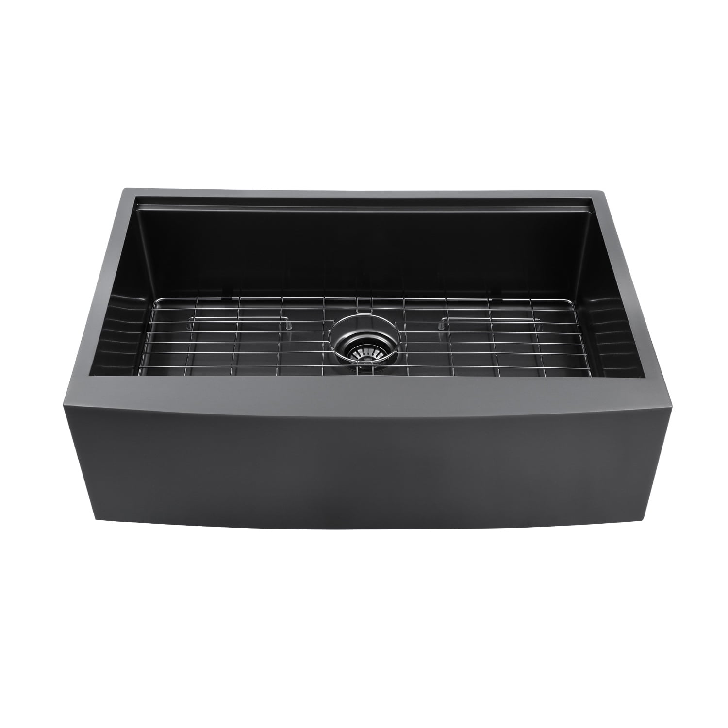 Kichae 36in x 22in Kitchen Sink Farmhouse Workstation Black Stainless Steel with Accessories | Kitchen Farmhouse Sink, Kitchen Workstation Sink | Kichae