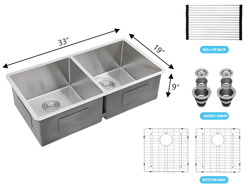 kitchen sink double bowl