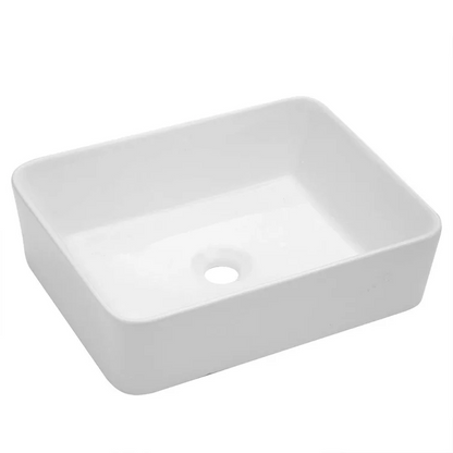 Washroom Sink Design Bathroom Sink White Ceramic Rectangle Above Counter Sink Art Basin | Bathroom Sink, Bathroom Vessel Sink, Big Deal | Kichae