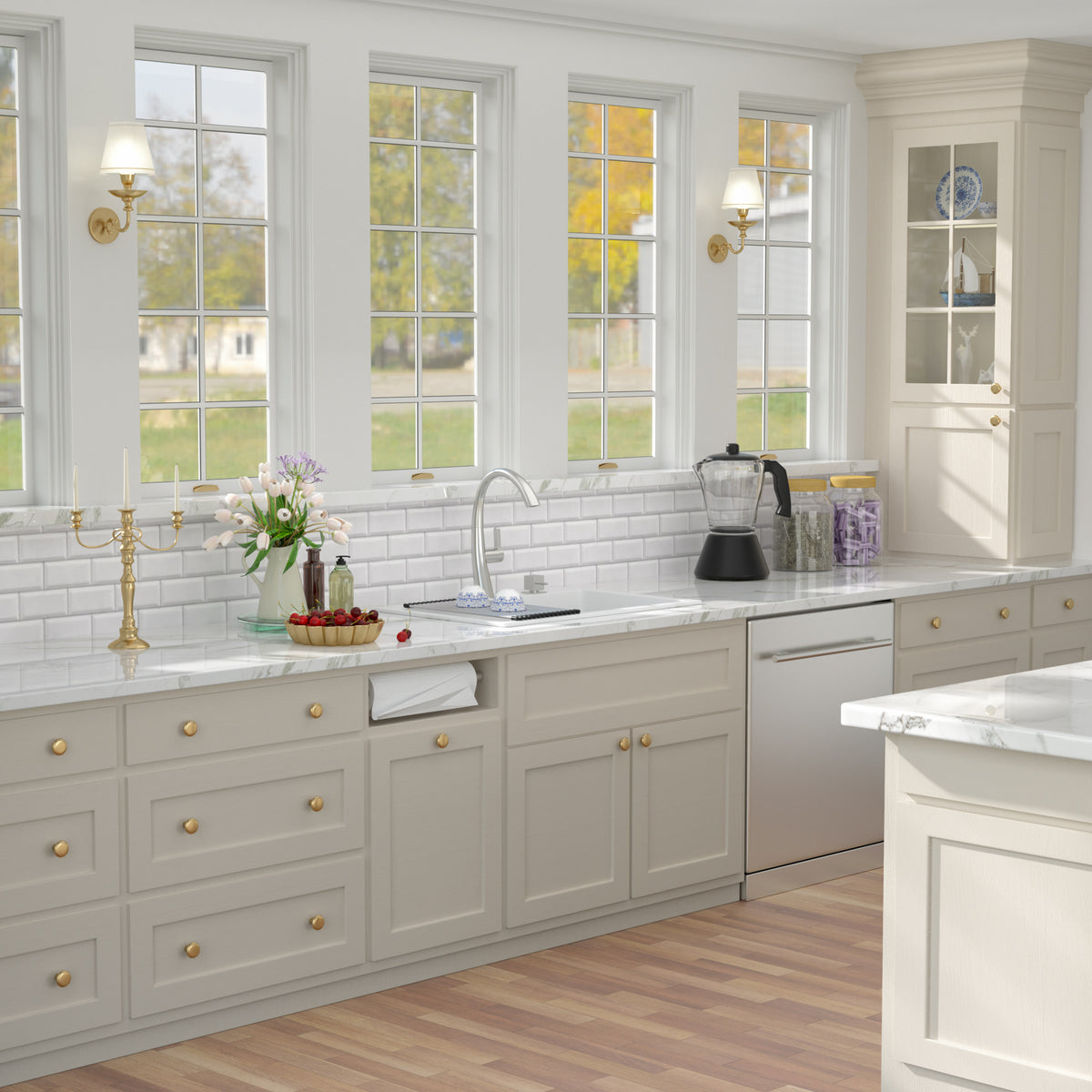 Kichae 33" x 22" White Quartz Drop-In Kitchen Sink, Single Bowl Quartz Kitchen Sink with Accessories