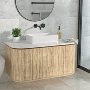 21in W x 14in D Bathroom Vessel Sink Rectangular White Ceramic Above Counter Kichae USA