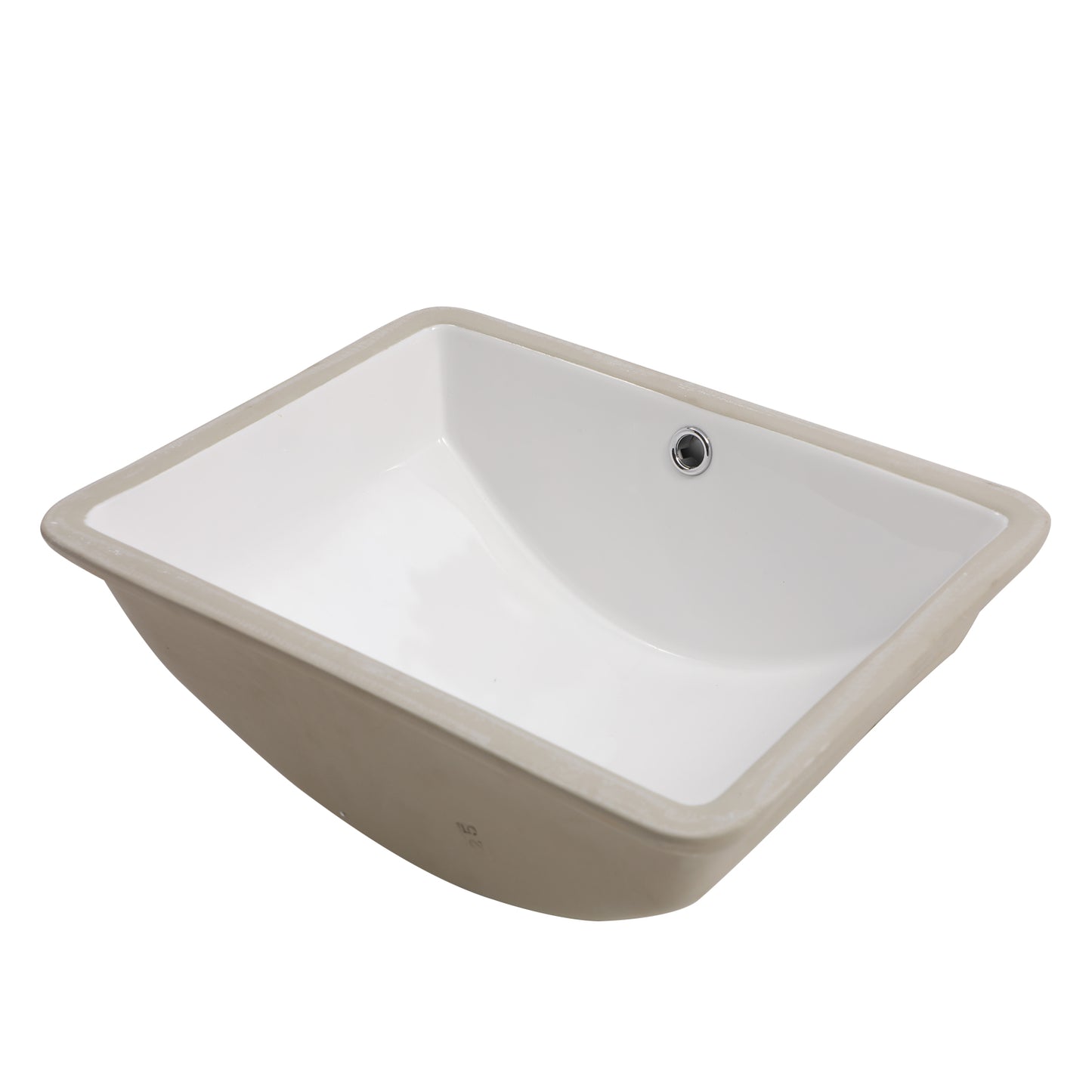 Undermount Bathroom Sink - Kichae Luxury 18.25in White Rectangle Bathroom Sink Deep Bowl Porcelain Ceramic Lavatory Vanity Sink Basin with Overflow