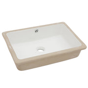 Kichae 18x12.5 Inch Bathroom Vanity Sink Undermount Rectangle White Porcelain Ceramic Bathroom Under Counter Lavatory Vanity Sink Basin with Overflow | Bathroom Sink, Bathroom Vessel Sink, Big Deal | Kichae