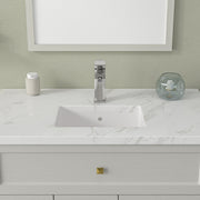 Kichae 18 x 12.5 Inch Bathroom Vanity Sink Undermount Rectangle White Porcelain Ceramic Bathroom Under Counter Lavatory Vanity Sink Basin with Overflow Kichae USA