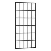 34'' W X 72'' H Frameless Shower Door and Enclosure Single Panel in Matte Black Kichae USA