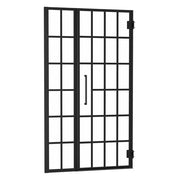 34'' W X 72'' H Semi-Frameless Shower Door and Enclosure in Matte Black Kichae USA