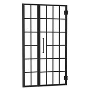 40'' W X 72'' H Semi-Frameless Shower Door and Enclosure Hinged in Matte Black Kichae USA