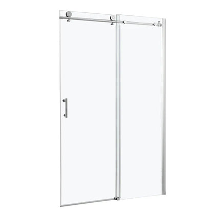 48" W X 76"H Semi-Frameless Shower Door And Enclosure Single Sliding with Clear Glass