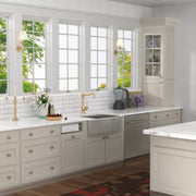 Kichae 33 Inch Farmhouse Apron Front Workstation Sink 16 Gauge Stainless Steel Single Bowl Kitchen Sink Kichae USA