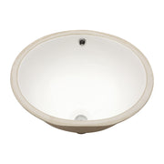 Kichae 19.5'' x 16'' White Oval Bathroom Sink Undermount Ceramic Lavatory Vanity Sink with Overflow Kichae USA