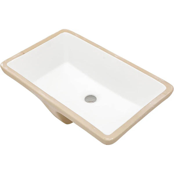 Kichae 28in  Undermount Bathroom Sink Rectangular Pure White Vitreous Ceramic Lavatory Vanity Vessel Sinks  from Kichae