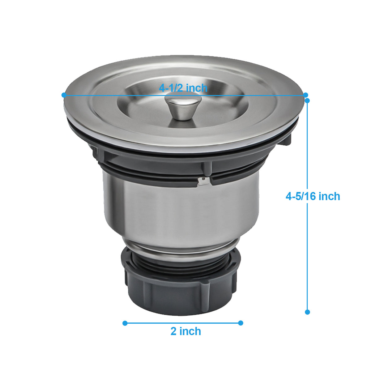Kichae Kitchen Sink Stainless Steel Drain Strainer Assembly