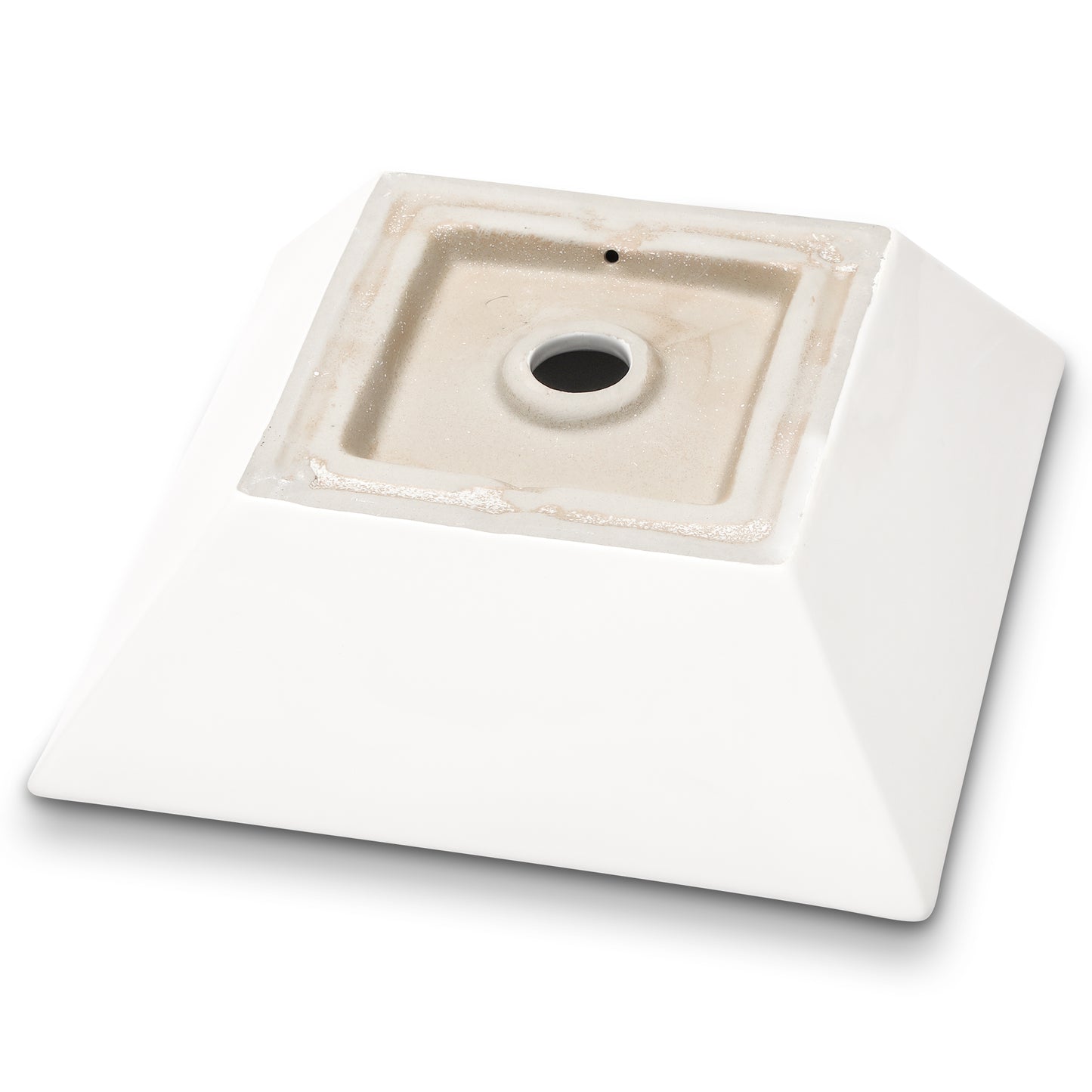 Bathroom Vessel Sink Square - Kichae 16 Inch Modern Square Above Counter White Porcelain Ceramic Bathroom Vessel Vanity Sink Art Basin