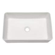 21in W x 14in D Bathroom Vessel Sink Rectangular White Ceramic Above Counter  from Kichae