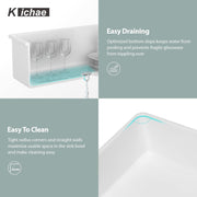 Kichae 32 Inch White Undermount Sink Fireclay 32x19 Inch White Kitchen Sink Dual Drop in & Undermount Kitchen Sink Single Bowl Deep Porcelain Ceramic Sink Kichae USA