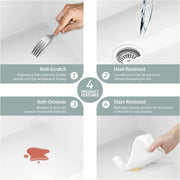 Kichae 33''x20'' White Fireclay Workstation Farmhouse Kitchen Sink Apron Front Single Bowl with Slide Ledge Prep Accessories Kichae USA