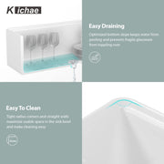 Kichae 33''x20'' White Fireclay Workstation Farmhouse Kitchen Sink Apron Front Single Bowl with Slide Ledge Prep Accessories Kichae USA