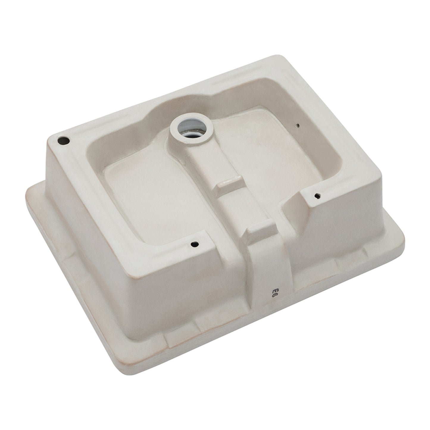 Kichae Rectangle Bathroom Sink Undermount Ceramic Lavatory Vanity Sink