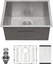 Kichae 21 Laundry Sink Undermount - 21x18 Inch Laundry Sink Undermount Utility Sink Stainless Steel 12in  Deep Single Bowl Under Counter Laundry Utility Room Handmade Kitchen Sink Basin Kichae USA