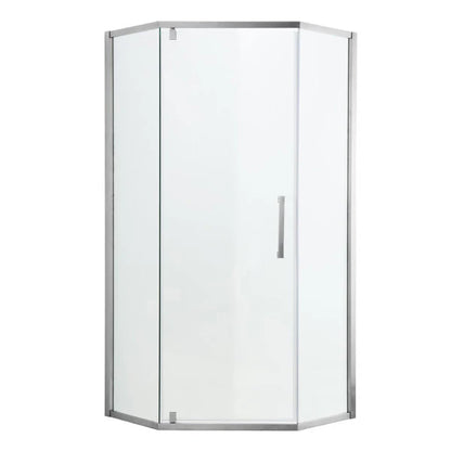 34-1/8" W X 72" H Shower Door And Enclosure Semi-Frameless Neo-Angle Hinged