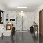 34-1/8'' W X 72'' H Shower Door And Enclosure Semi-Frameless Neo-Angle Hinged Kichae USA