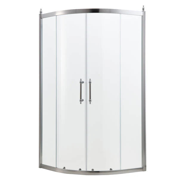 36" W x 72" H Semi-Frameless Shower Door and Enclosure Neo-Round Corner Sliding Tempered Glass