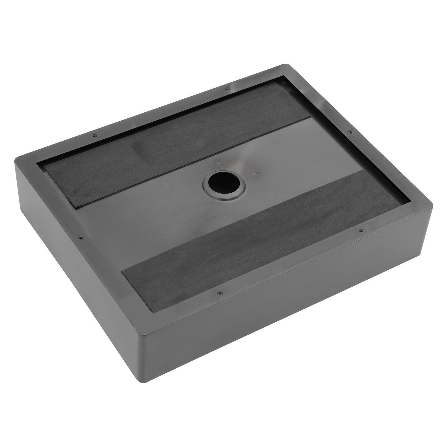 19in L X 15in W Stainless Steel Rectangular Bathroom Sink Above Couter Art Basin with Pop Up Drain-Gunmetal Black