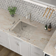 Kichae 21 Laundry Sink Undermount - 21x18 Inch Laundry Sink Undermount Utility Sink Stainless Steel 12in  Deep Single Bowl Under Counter Laundry Utility Room Handmade Kitchen Sink Basin Kichae USA