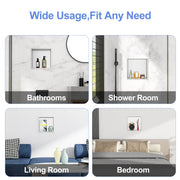 KICHAE 12x12 recessed stainless steel shower niche – Brushed Nickel detail