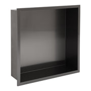 KICHAE 12x12 recessed stainless steel shower niche – Gunmetal Black main