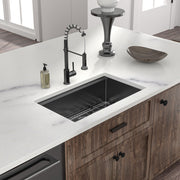 30'' W x 18'' D Undermount Kitchen Sink Workstation Sink Single Bowl Stainless Steel Kichae USA