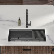 30'' W x 18'' D Undermount Kitchen Sink Workstation Sink Single Bowl Stainless Steel Kichae USA