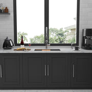 28'' W x 18'' D Undermount Kitchen Sink Worksation Sink Gunmetal Black Single Bowl Stainless Steel Kichae USA