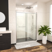 60'' W X 72'' H Semi-Frameless Shower Door and Enclosure Single Sliding Kichae USA
