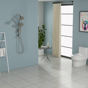 5 Inch Rainfall Round Shower System with Handheld Shower 7 Spray Multi Function Dual Shower Head Kichae USA