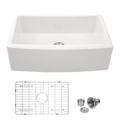 30" L x 21" W Farmhouse Kitchen & Utility Sink Lordear