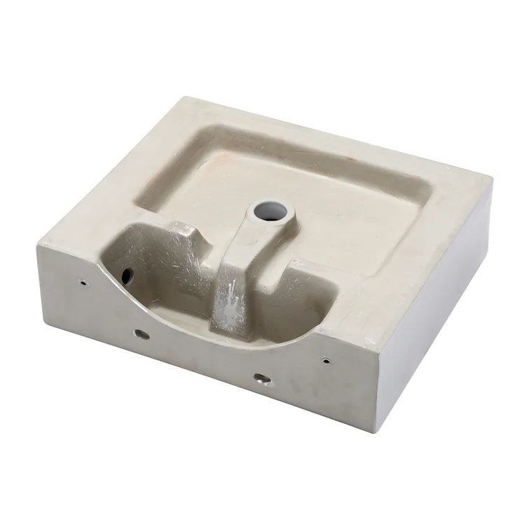 20"Wx18"Dx5-1/2"H Bathroom Vessel Sink White Ceramic Rectangular Wall-Mounted With Right Angle