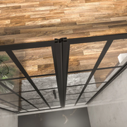 34'' W X 72'' H Semi-Frameless Shower Door and Enclosure in Matte Black Kichae USA