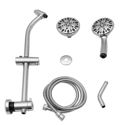 5 Inch Rainfall Round Shower System with Handheld Shower 7 Spray Multi Function Dual Shower Head