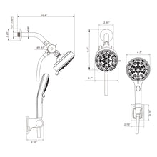 Load image into Gallery viewer, 5 Inch Rainfall Round Shower System with Handheld Shower 8 Spray Multi Function Wall Mounted
