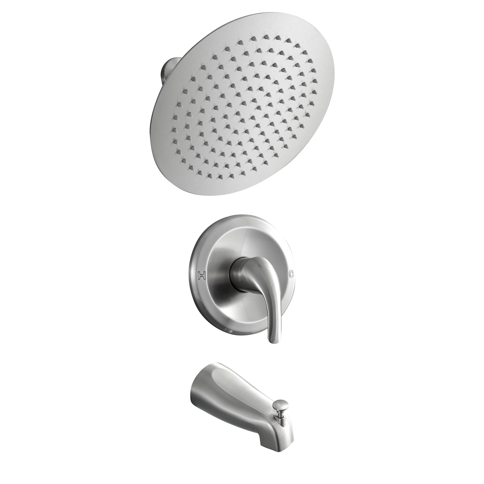 Shower System Wall Mounted with 10 in. Round Rainfall Shower head and