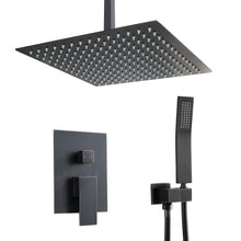 Load image into Gallery viewer, 10 Inch Rainfall Square Shower System Ceiling Mounted in Oil Rubbed Bronze (Valve Included)
