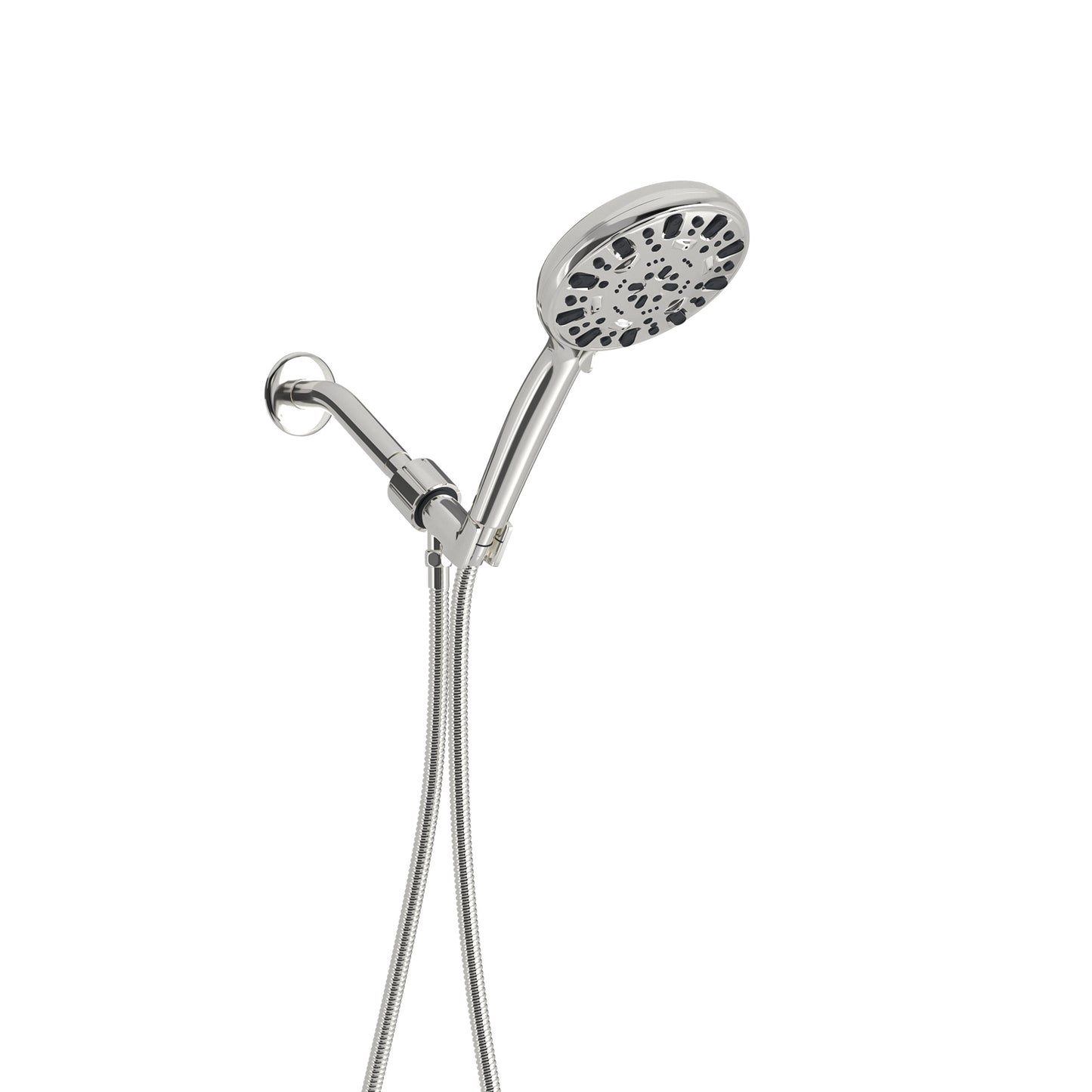 5 Inch Rainfall Round Handheld Shower Head 7 Spray Multi Function Adjustable