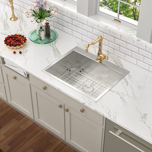 25" L x 22" W Farmhouse Kitchen & Utility Sink Drop-in Accessories Lordear